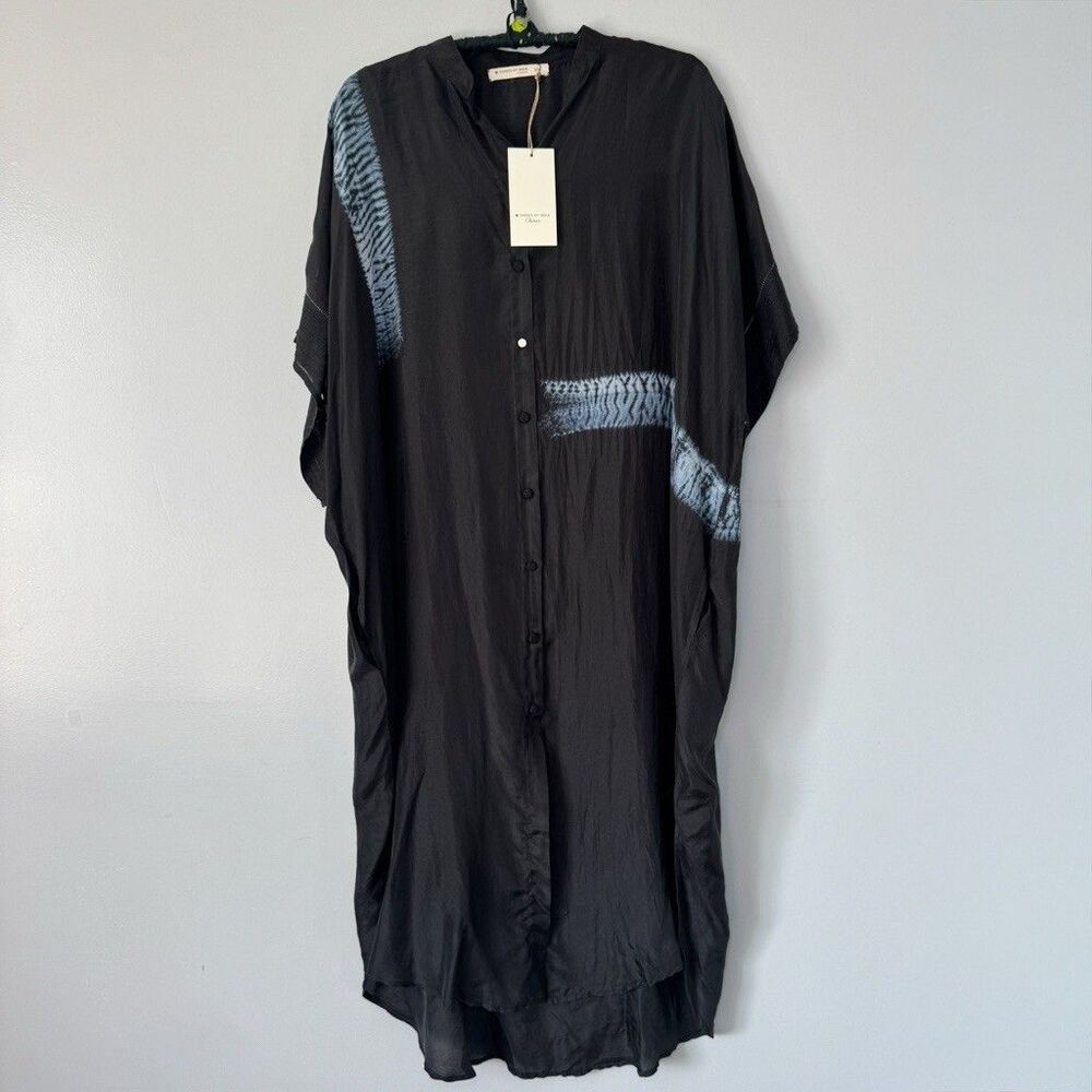 NWT Shades Of India NWT Silk Tie Dye Caftan Sz S/M Boho Flowy